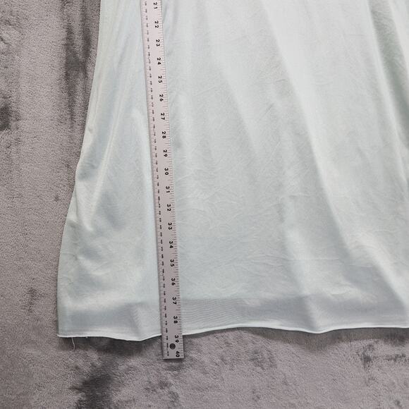 Vintage 60s Petra Fashions Silky Nightgown Size M Baby Blue White Nylon Chemise - Picture 6 of 7